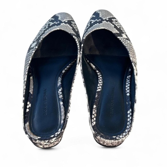 Banana Republic Black and White Snakeskin Mules Size 7 - Picture 4 of 7